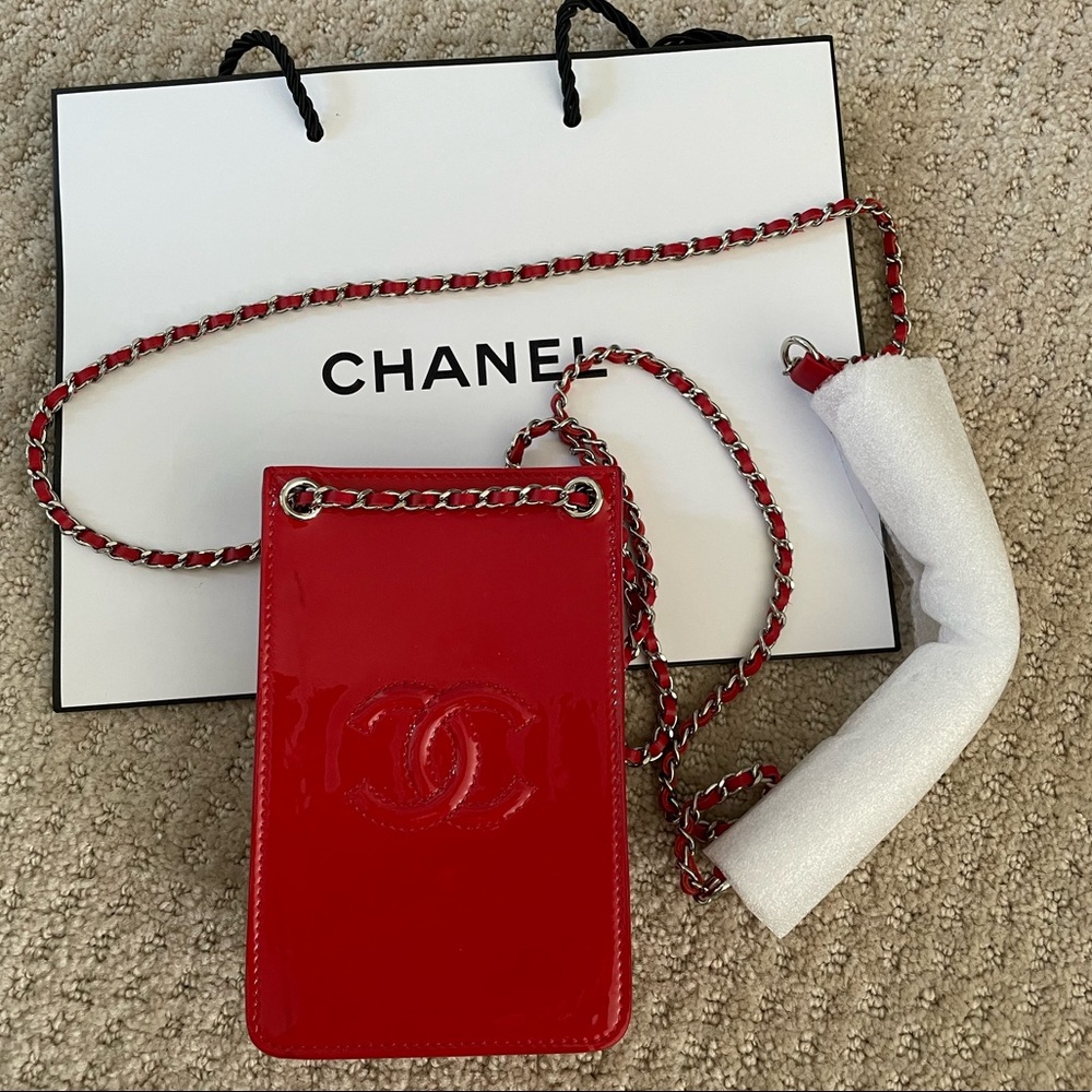 Authentic Chanel CC crossbody phone holder